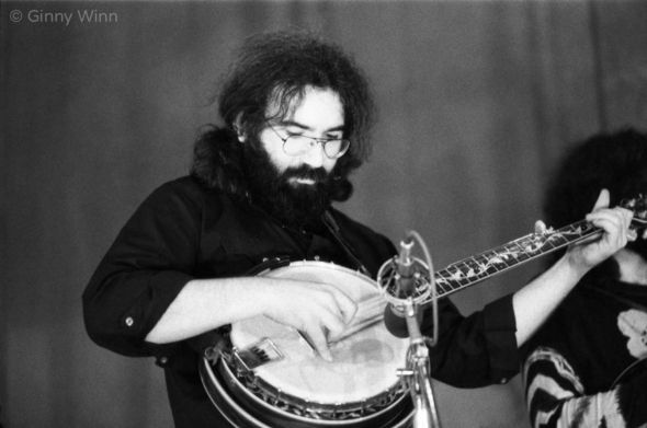 Musician, composer, producer Jerry Garcia in studio 1974 in Los Angeles, California.